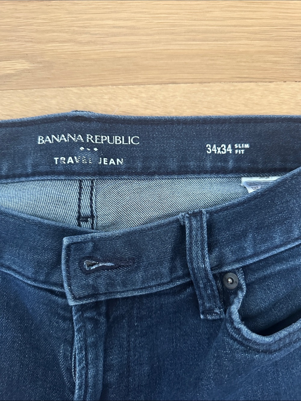 Banana Republic Men's Slim Dark Blue Jeans - Picture 2 of 4